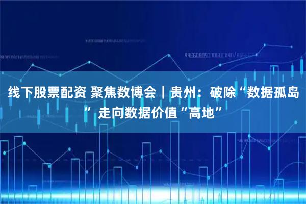 线下股票配资 聚焦数博会｜贵州：破除“数据孤岛” 走向数据价值“高地”