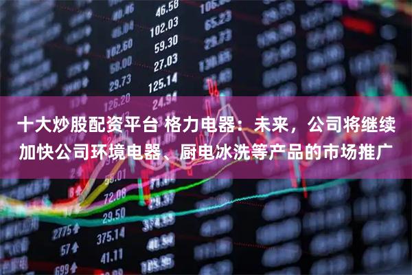 十大炒股配资平台 格力电器:未来,公司将继续加快公司环境电器、厨电冰洗等产品的市场推广
